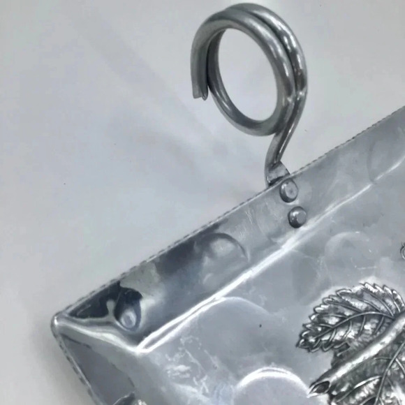 VTG Hammercraft Artisan Hand Hammered Square Serving Tray Plate Grapes Harvest - Picture 6 of 8
